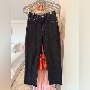 Zara Women's Straight Leg Black Jeans